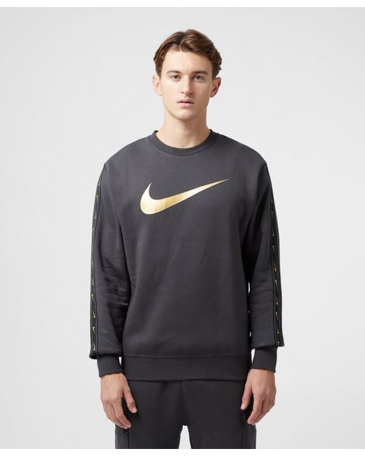 Nike Repeat Swoosh Sweatshirt in Gray for Men | Lyst