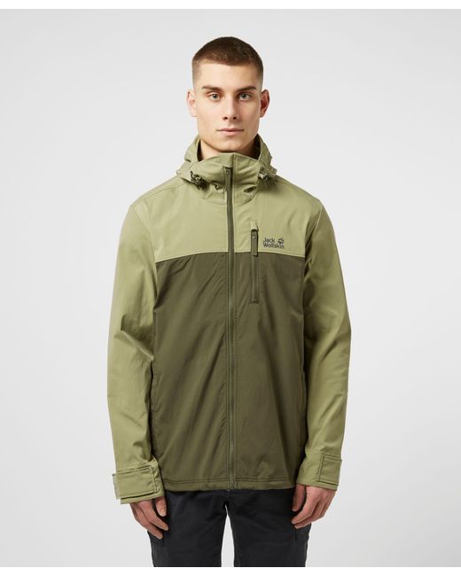 jack wolfskin green jacket