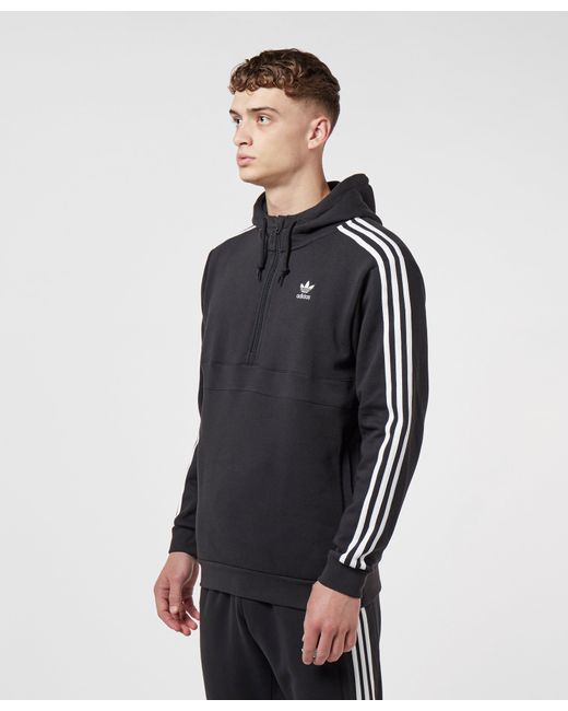 adidas Originals 3-stripes 1/2 Zip Hoodie for Men | Lyst