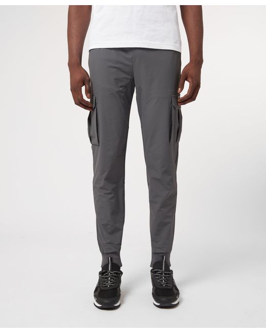 grey nylon cargo pants