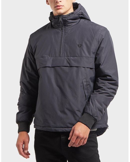 Fred Perry Synthetic 1/4 Zip Hooded Brentham Jacket Graphite/graphite in  Gray for Men | Lyst