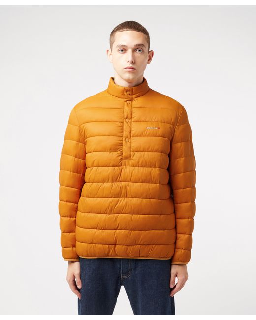 Barbour Baffle Overhead Jacket in Orange for Men | Lyst