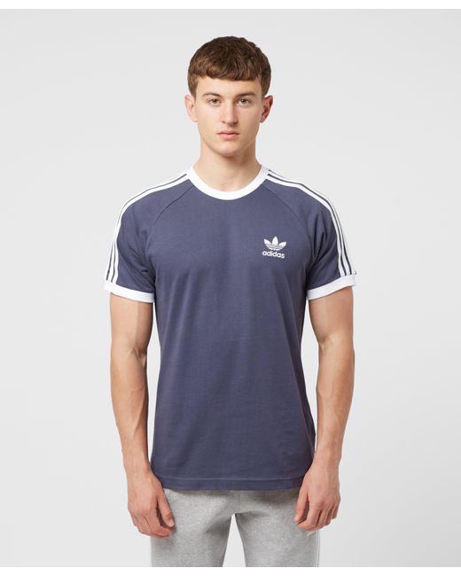 adidas Originals Cotton 3-stripes California T-shirt in Blue for Men ...