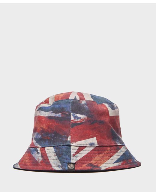 Cotton Union Jack Reversible Bucket Hat 