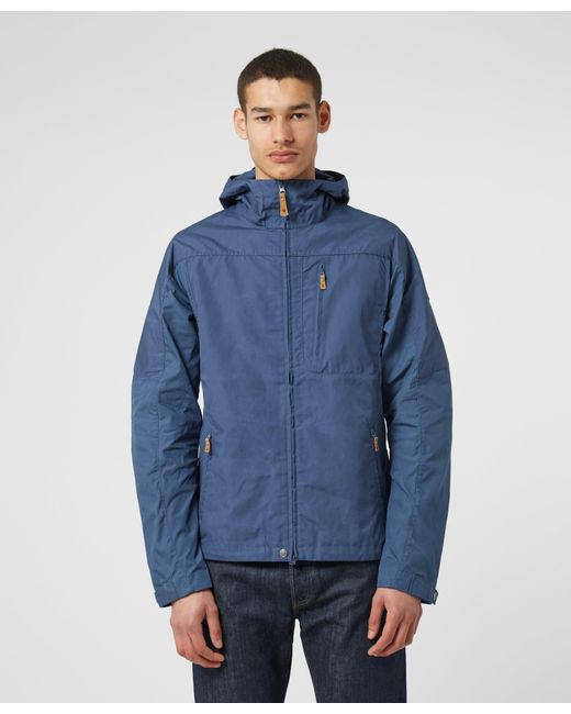 Mens Clothing Jackets Casual jackets Fjallraven Leather Sten Jacket Indigo Blue for Men 