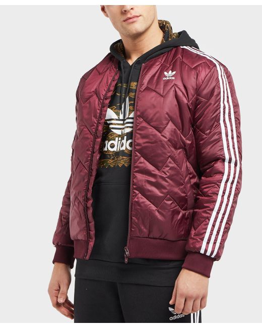 adidas Originals Adicolor Quilted 1/4 Zip Jacket in Black for Men Mens Clothing Jackets Casual jackets 