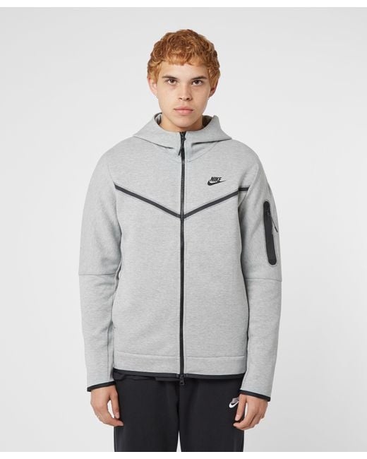 Nike Tech Fleece Full Zip Hoodie in Grey (Grey) for Men - Lyst