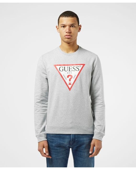 guess triangle logo sweatshirt
