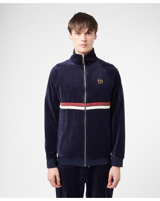 Sergio Tacchini Dallas Velour Track Top in Blue for Men Lyst UK