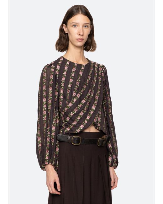 Sea Black Sybil Top
