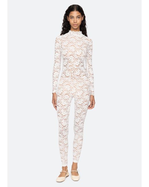 Sea White Lilian Catsuit