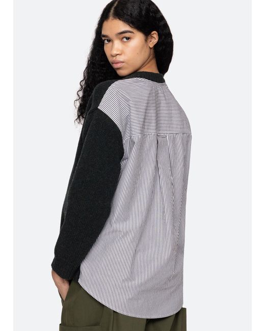 Sea Black Mallory V-neck Sweater
