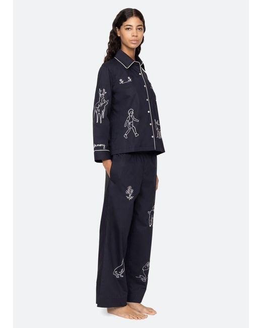 Sea Blue Demi Pj Set
