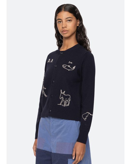 Sea Black Demi Cardigan