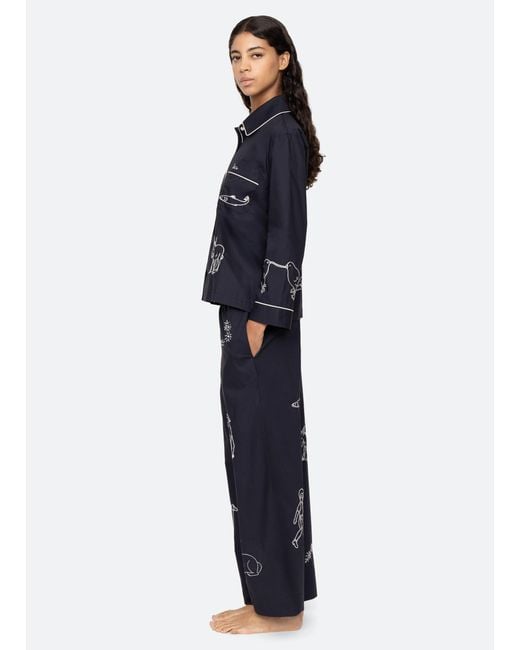 Sea Blue Demi Pj Set