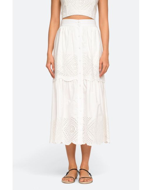 Sea White Vienne Skirt