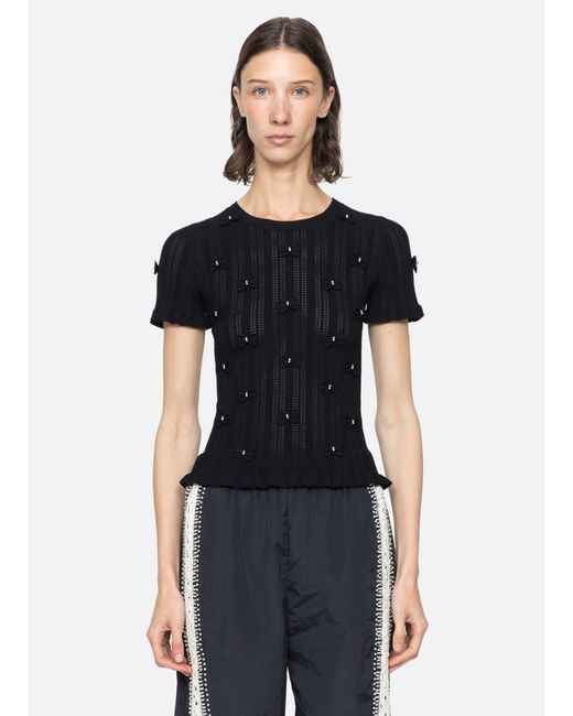 Sea Black Alberta Top