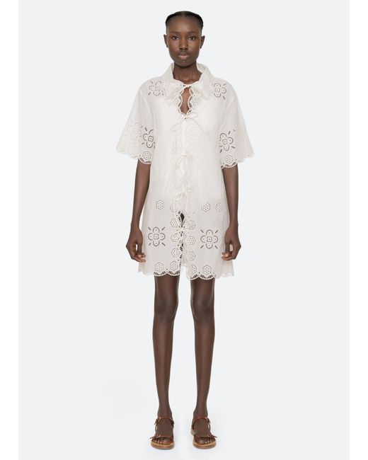 Sea White Babette Coverup