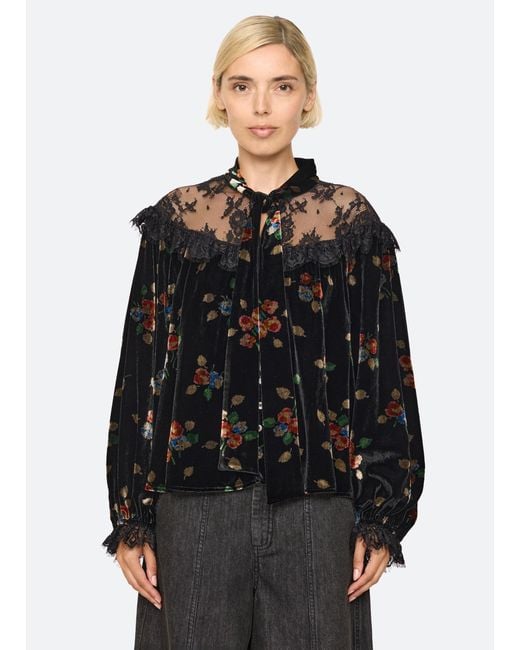 Sea Black Leda Top