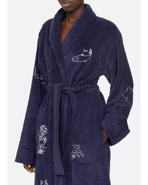 Sea Blue Demi Robe