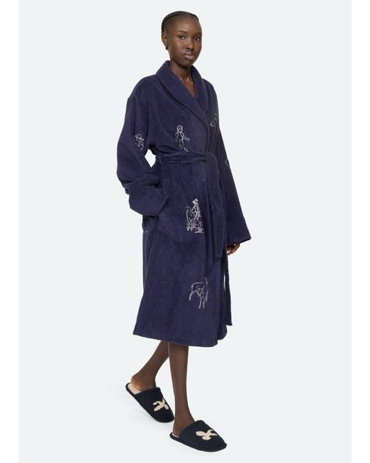 Sea Blue Demi Robe