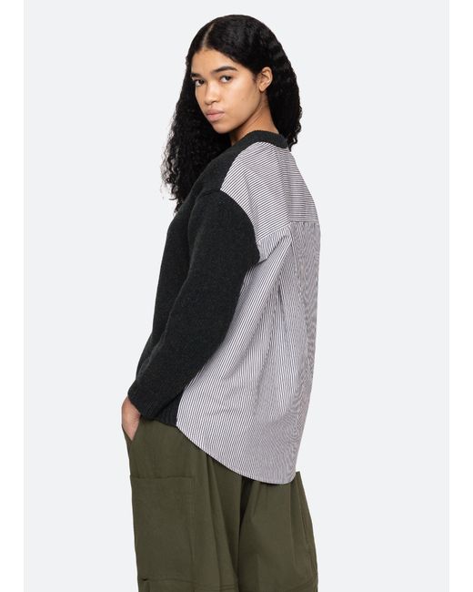 Sea Black Mallory V-neck Sweater