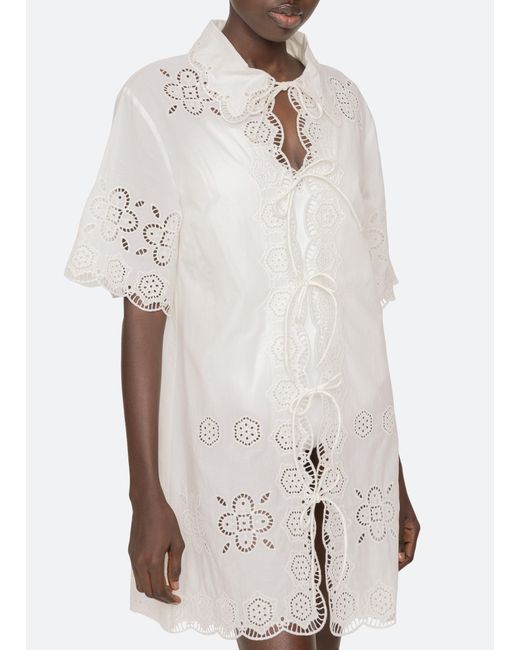 Sea White Babette Coverup