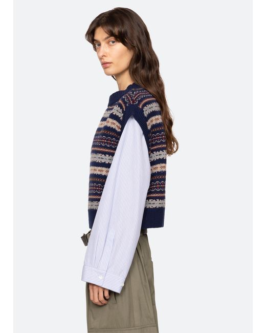 Sea Blue Ciara Combo Top