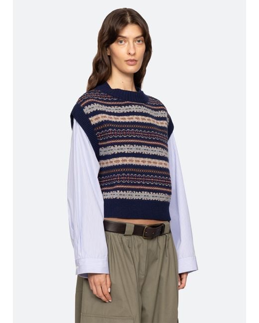 Sea Blue Ciara Combo Top