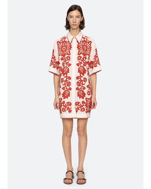 Sea Red Liliana Shirt Dress