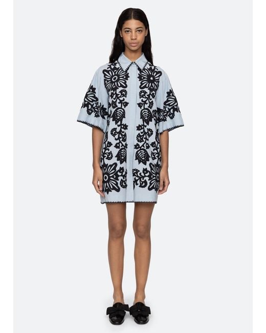 Sea Blue Liliana Shirt Dress