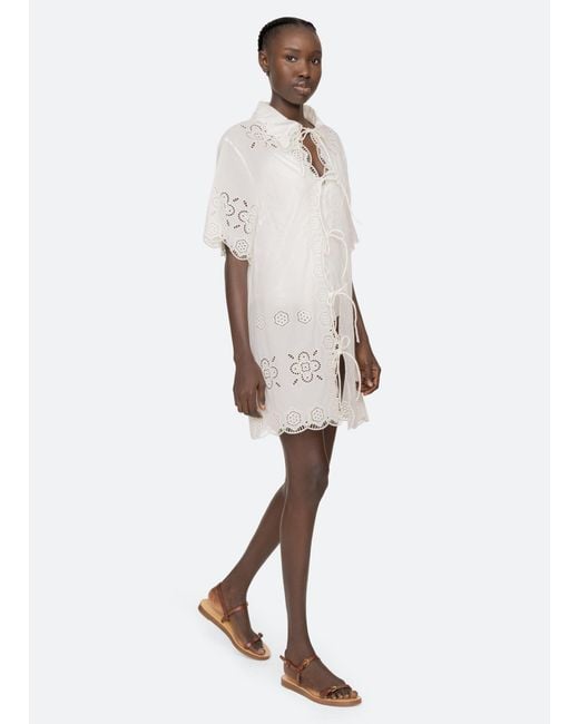 Sea White Babette Coverup