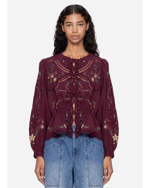 Sea Red Edwina L/s Top