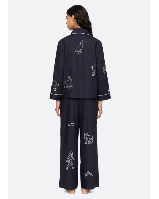 Sea Blue Demi Pj Set