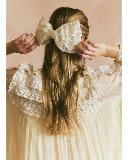 Sea White Ayda Bow Clip