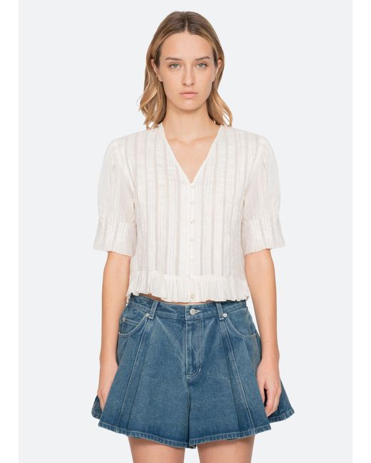 Sea White Alberte Top