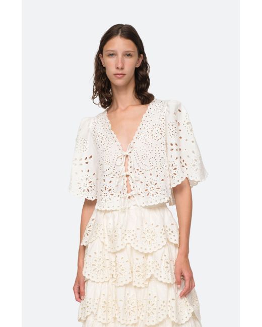 Sea Tali Top in White Lyst