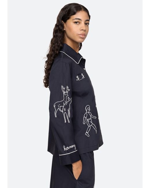 Sea Blue Demi Pj Set