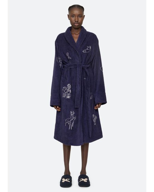 Sea Blue Demi Robe