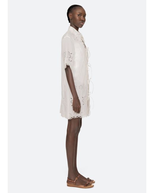 Sea White Babette Coverup