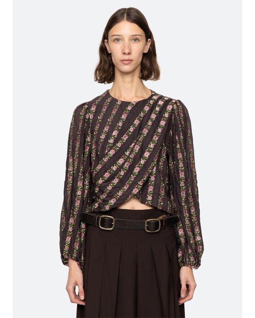Sea Black Sybil Top