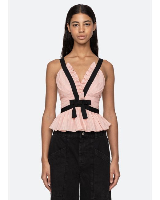 Sea Black Thalia Top