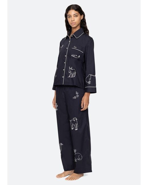Sea Blue Demi Pj Set