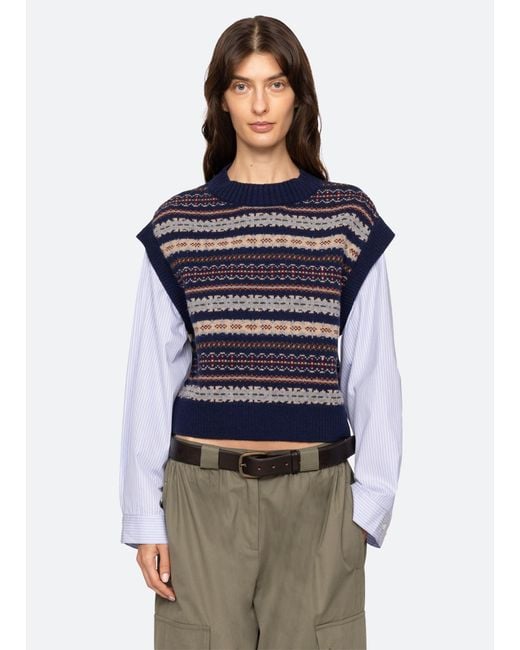 Sea Blue Ciara Combo Top