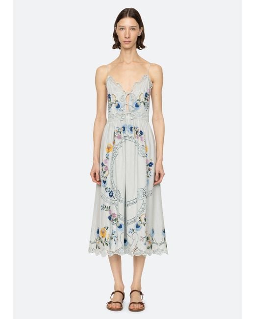 Sea White Celia Slip Dress