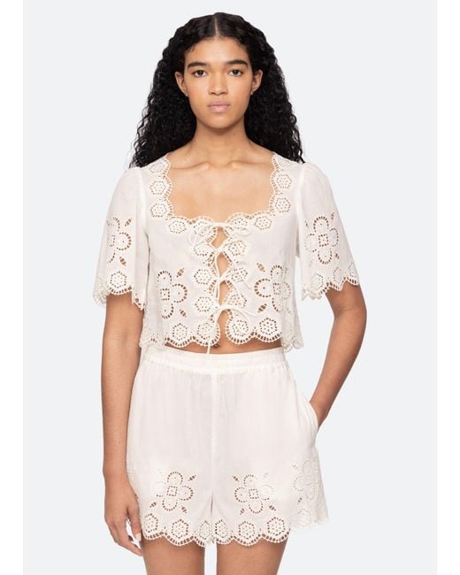 Sea White Babette Top