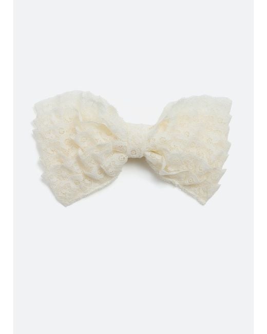 Sea White Ayda Bow Clip