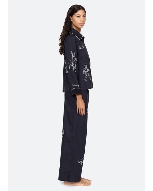 Sea Blue Demi Pj Set