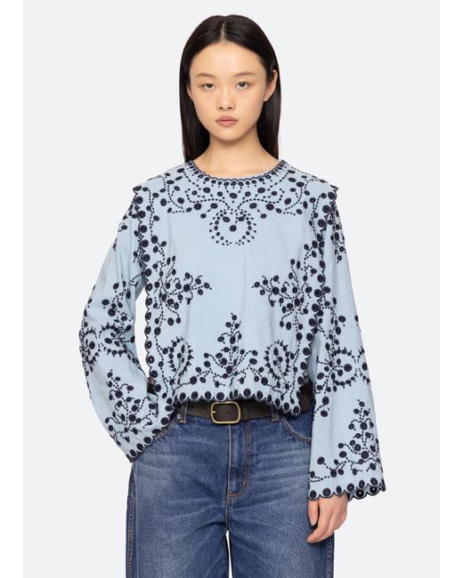 Sea Blue Frances Top