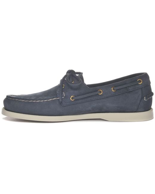 Docksides Portland Nubuck di Sebago in Blue da Uomo